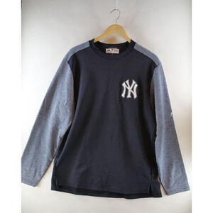 Majestic MLB New York Yankees Authentic Collection Sweater Shirt Large Navy Blue